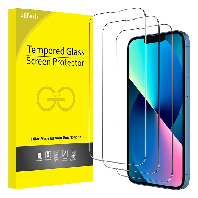 Verre trempé Jetech pour iPhone 13 Pro - Lot de 3 films de protection d'écran HD transparents
