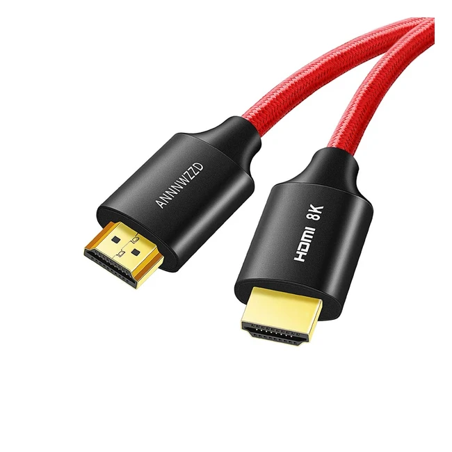 Cable HDMI 8K Fibra ptica Ultra HD 48Gbps - Dolby Vision HDR - PC 1m Rojo