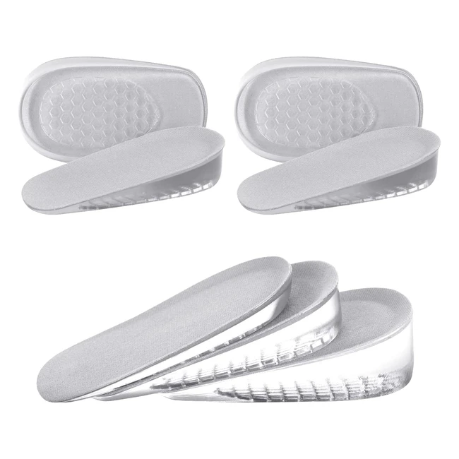 Increase Your Height Comfortably with URAQT Gel Insoles - 2 Pairs for Men and Wo