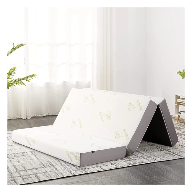 Inofia Tri Fold Mattress - Small Double 10cm Gel Memory Foam Guest Bed