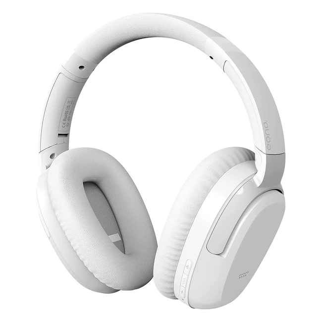 Casque Bluetooth ANC EonoHeadphone 1 - Réduction de bruit active - Autonomie 40h - Oreillettes douces - Blanc
