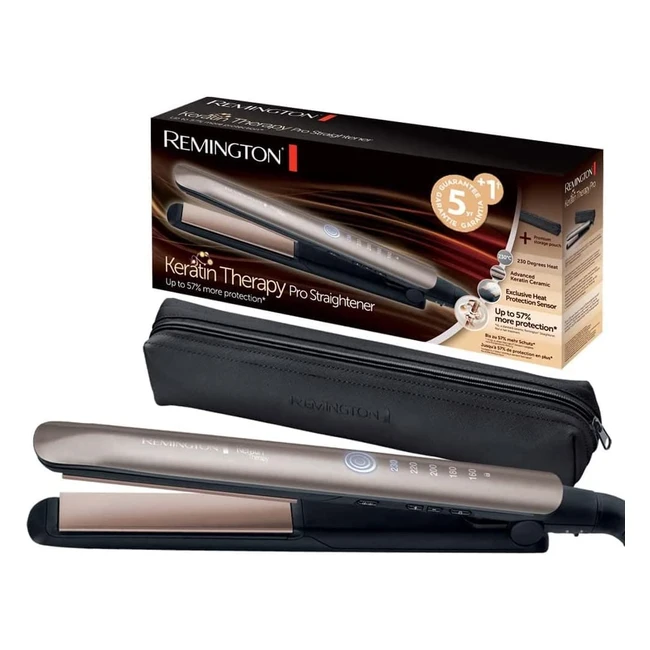 Remington S8593 Haargltter mit Hitzeschutzsensor Keratin Protect Keramikbesc