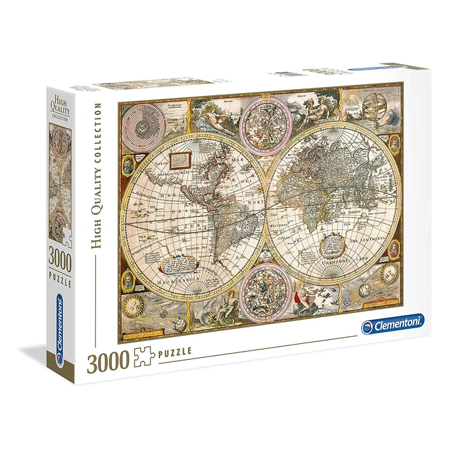 Puzzle Clementoni 3000 pices carte ancienne - haute qualit et co-responsab