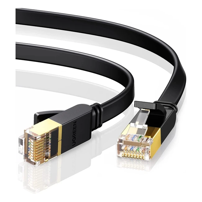 UGREEN Cat 7 LAN-Kabel 10m | 10000 Mbit/s Ethernet-Kabel | FFTP-Doppelschirmung | Goldbeschichtete RJ45-Stecker