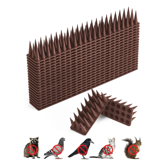 Pinchos Antipalomas 57m - Repelente de Palomas y Control de Aves - 20pcs