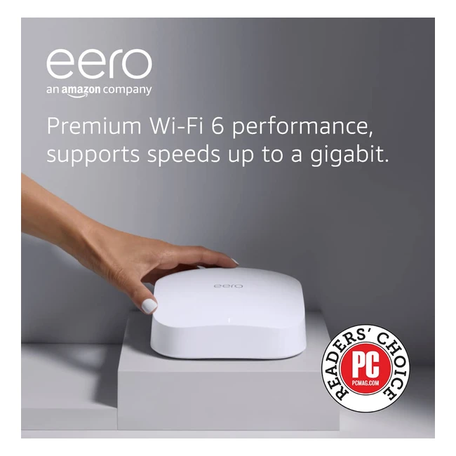 Amazon Eero Pro 6 Mesh WiFi 6 Router - Gigabit Speeds Smart Home Hub Coverage 