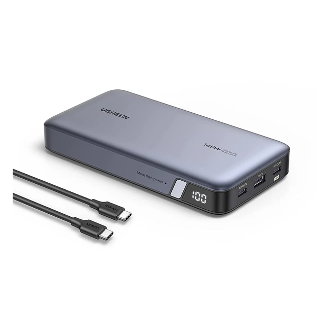 Ugreen 100W Power Bank 25000mAh mit 3 USB-C Ports und Digitalanzeige - Kompatibel mit MacBook Pro/Air, iPhone 14 Pro, Galaxy S23 Ultra, Dell