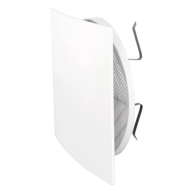 Rejilla de ventilación estática Qutur125x, plástico blanco, fácil instalación