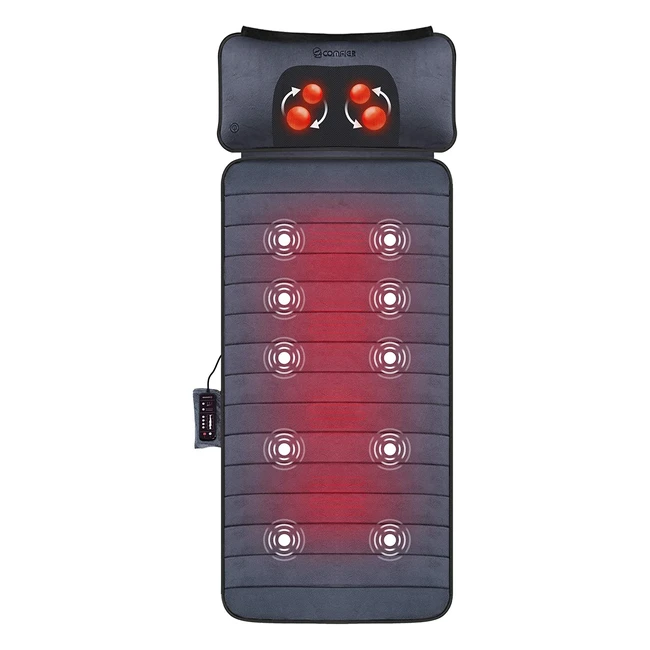 Colchoneta de Masaje Shiatsu con Calefacción y Almohada Desmontable - Comfier