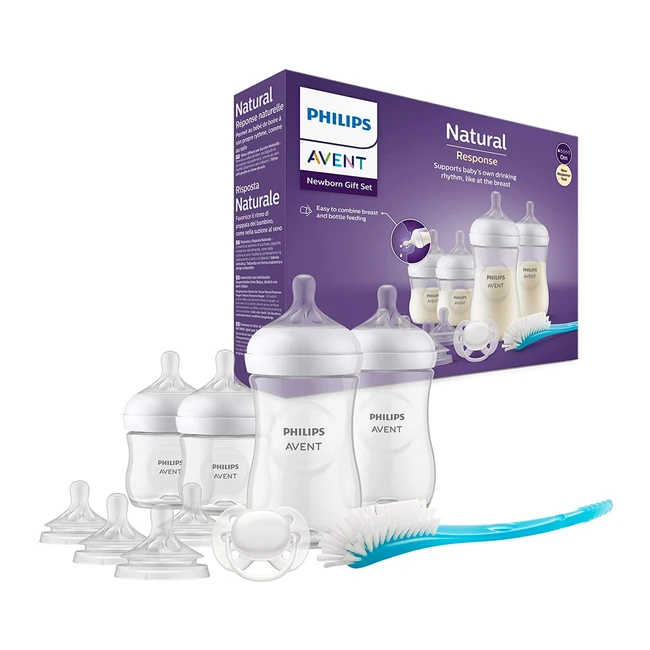 Philips Avent Babyflaschen Natural Response Geschenkset für Neugeborene - Modell SCD83813