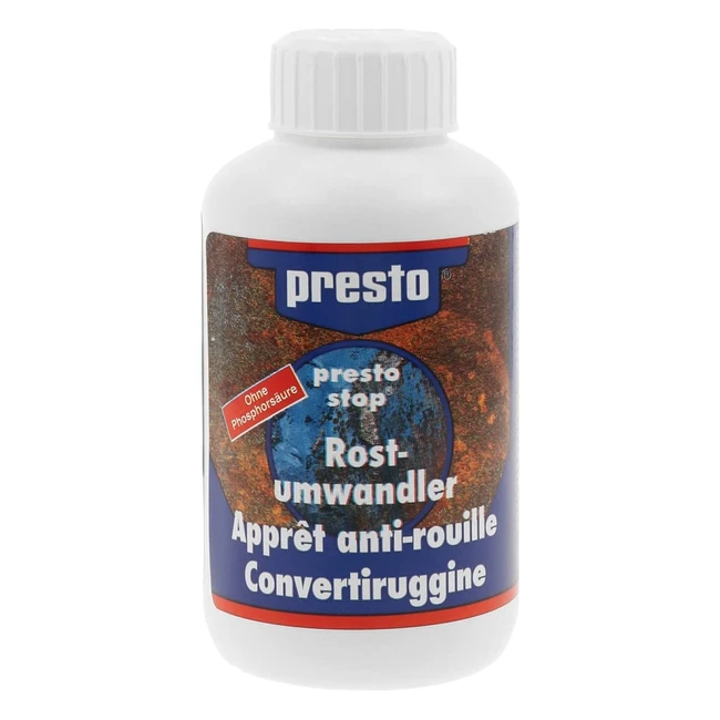 Convertidor de óxido Presto 603086 250ml - Protege y repara tu vehículo