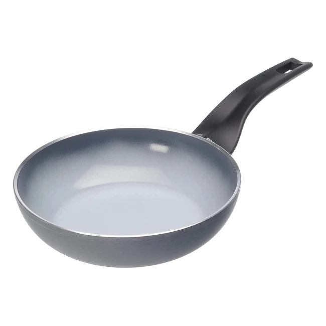 Moneta 6449Pole - Poêle à induction en aluminium gris clair 22 cm - Antiadhésif naturel - Nouveau fond en acier tissu