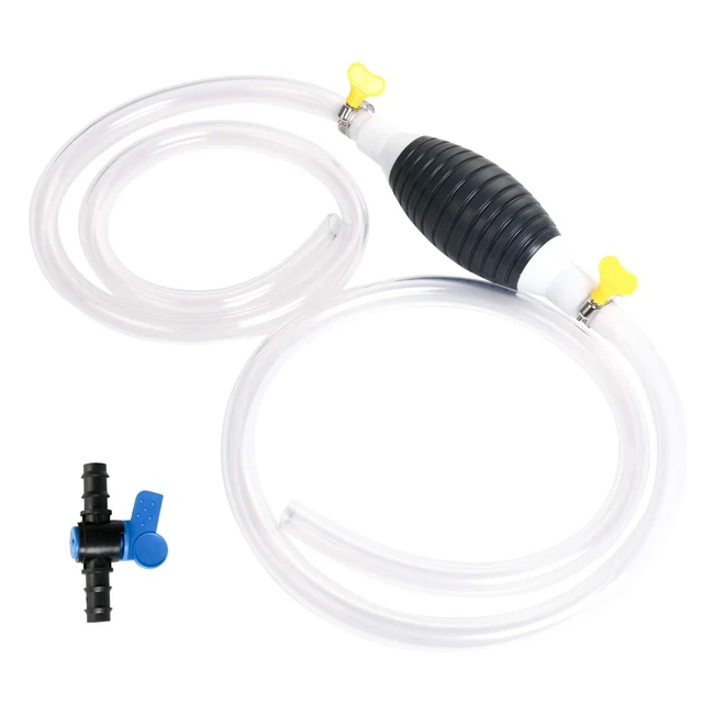 Pompe Manuelle Flintronic pour Essence, Gazole, Huile et Eau - Portable et Légère avec Tuyau de 2m - Débit Élevé de 10L/min