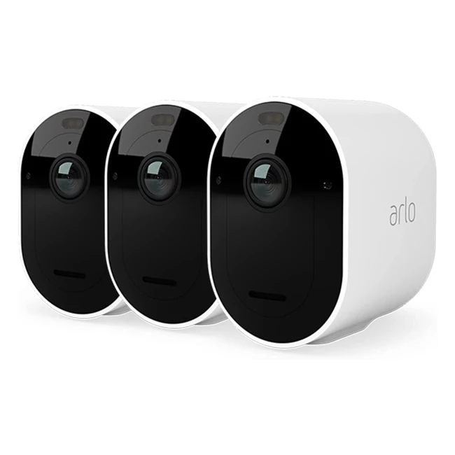 Arlo Pro 4 Outdoor Security Camera - 2K HDR, Wireless, Color Night Vision, 6-Month Battery, 2-Way Audio, No Hub Needed, 3-Cam Kit