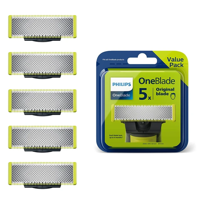 Philips OneBlade Ersatzklingen QP25050 - 5er Pack fr alle OneBlade und OneBlad