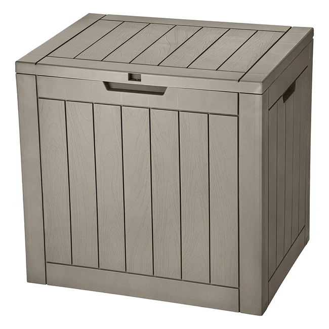 Yitahome 118L Gartenbox, wasserdichte Aufbewahrungsbox mit Schloss, für Gartenwerkzeuge, Poolzubehör und Spielzeug - Braun