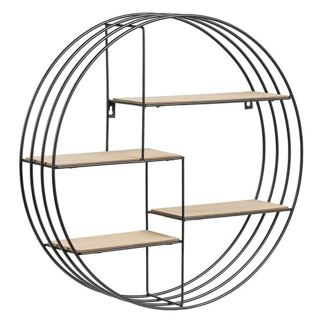 AC Design Möbel Regal Nadine W 45 x T 10 x H 45 cm Stahl Schwarz - Industrieller Stil