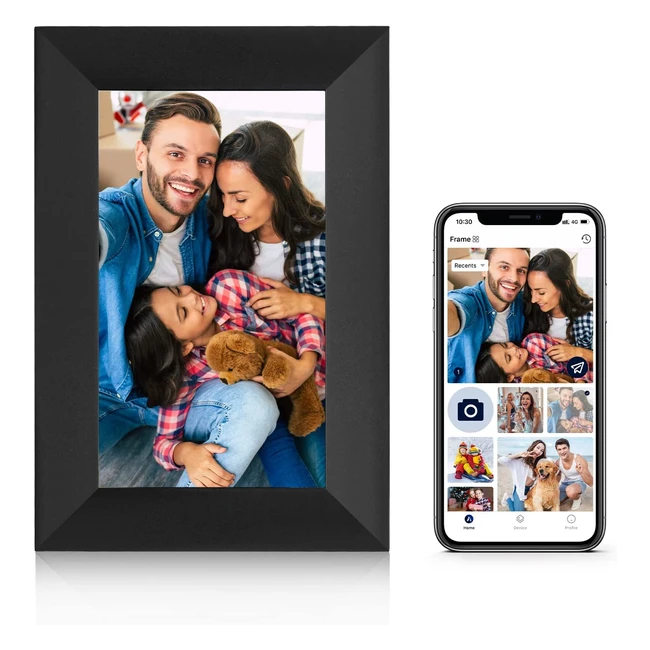 Marco de fotos digital 7 pulgadas HD con WiFi y 8GB de almacenamiento - Humblest