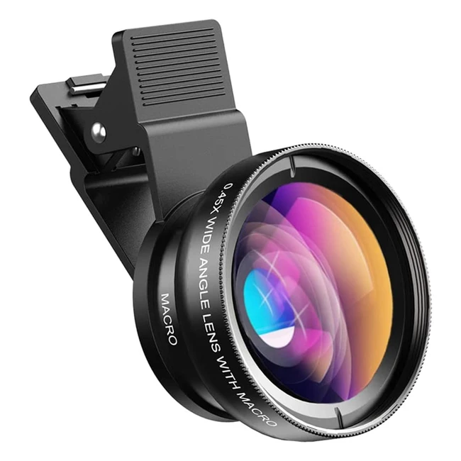 Kit de lentes para telfonos universales Apexel gran angular 045x y macro 125x