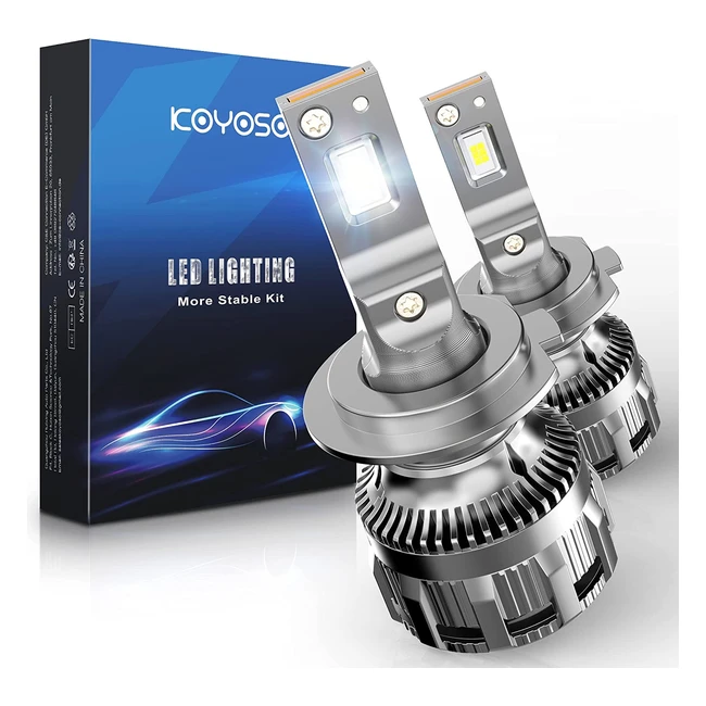 Kit di conversione H7 LED Koyoso 90W 16000lm bianco 6500K - Confezione da 2