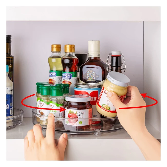 Especiero Giratorio Famhap 235cm Lazy Susan Antideslizante para Organizar Despen