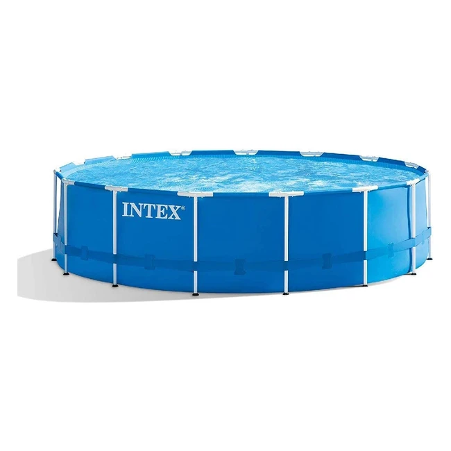 Intex Metal Frame Pool Set 457x122cm mit Zubehr und einfacher Installation