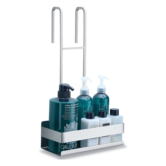 Mensola Doccia Ruicer in Acciaio Inox SUS 304 con Portaoggetti da Appendere