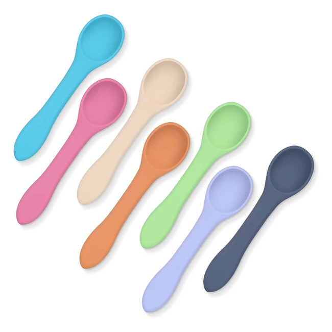 Cuillres de sevrage pour bb en silicone ultra-doux avec manche long et erg