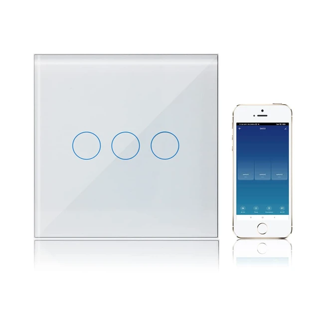 Interrupteur connect 3 gang Ketotek avec fonction minuterie et contrle vocal