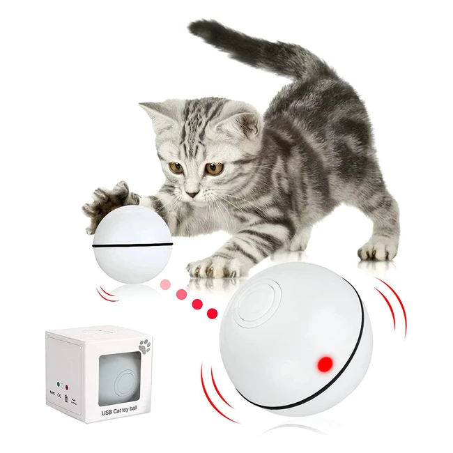 Balle interactive pour chat avec dtection dobstacles et minuterie LED - Jouet