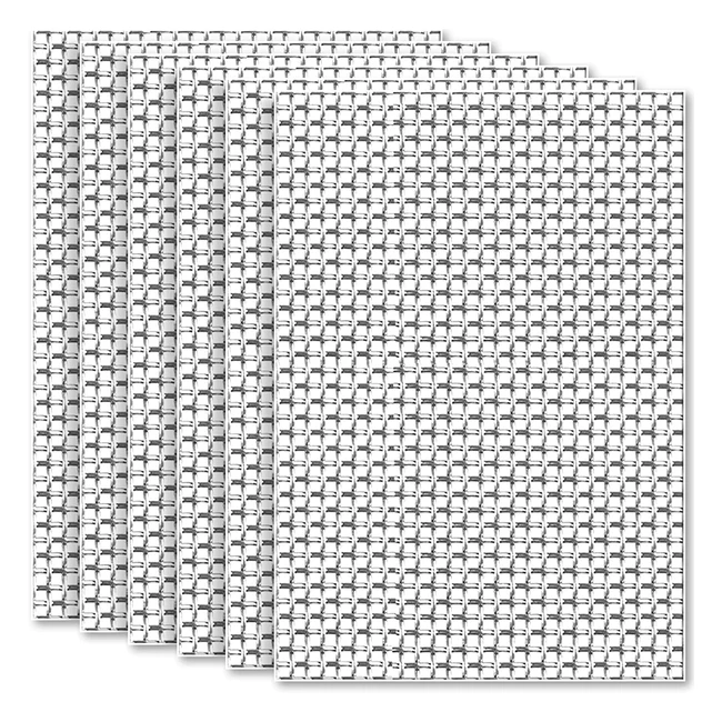 Amagabeli 304 Stainless Steel Rodent Mesh Sheet - 6pcs, 150x210mm, 1mm Aperture, 0.6mm Diameter - Pest Control, Mouse & Insect Proof