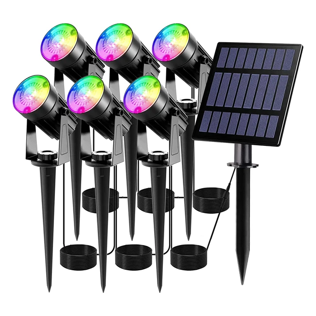 Foco Solar LED Exterior Tsun 6 en 1 RGB, Impermeable y Ajustable