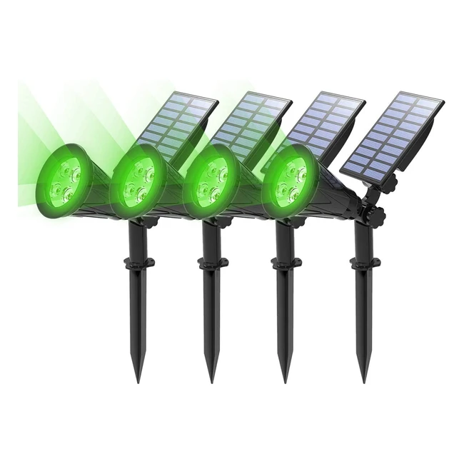 Foco Solar Impermeable TSUN - 4 Unidades | 2 Modos de Iluminación | Ángulo Ajustable de 180°