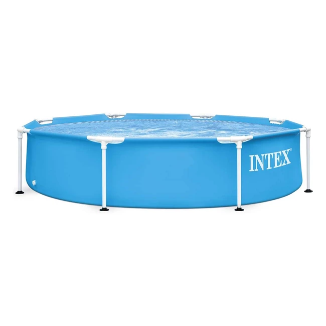 Intex 28205 Metal Frame Swimming Pool - 244cm x 51cm - Blue - Easy Assembly