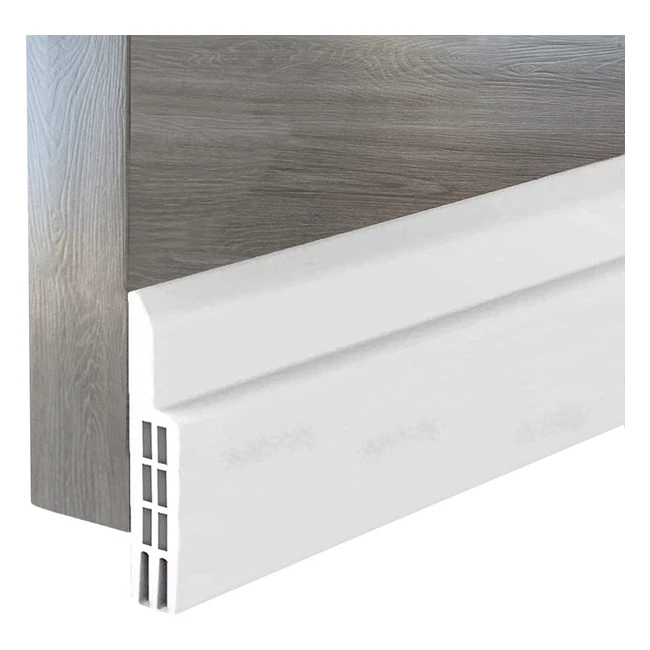 Burlete Bajo Puerta Aislante para el Frío - Silicona Adhesiva para Puerta - Antiviento, Insonoro y Antipolvo - 1m Blanco