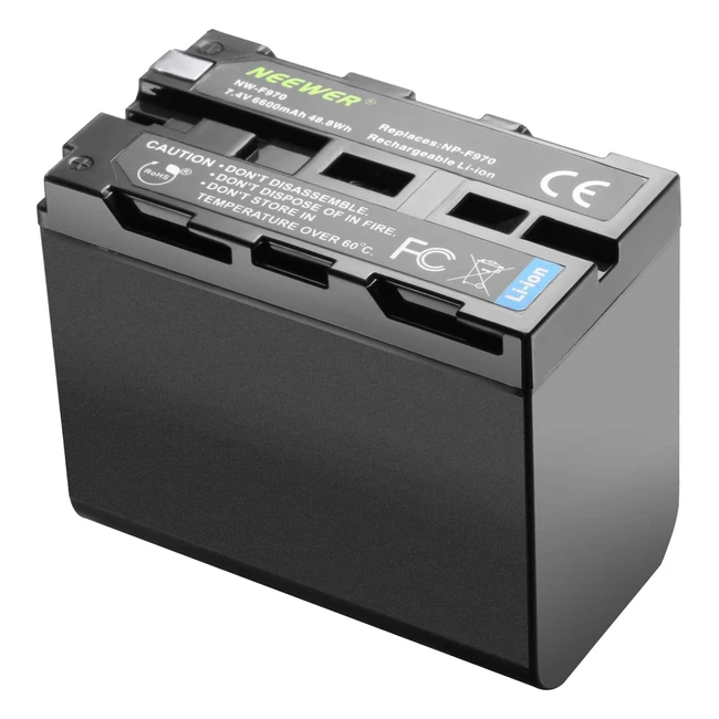 Batería de reemplazo Neewer Reg 6600mAh para Sony NPF970/NPF960/NPF975/NPF570/NP - Alta capacidad y duración