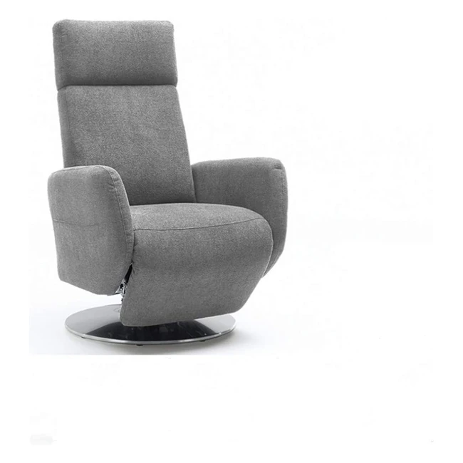 Cavadore TV-Sessel Cobra - Relaxfunktion, stufenlos verstellbar, ergonomisch, belastbar bis 130 kg - Hellgrau
