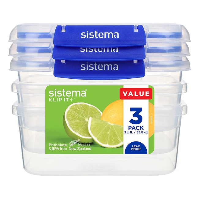 Sistema Container Clair 1L - Récipients de conservation alimentaire empilables et étanches