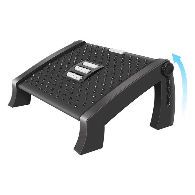 Repose-pieds de bureau ergonomique avec fonction massage - 6 hauteurs rglables