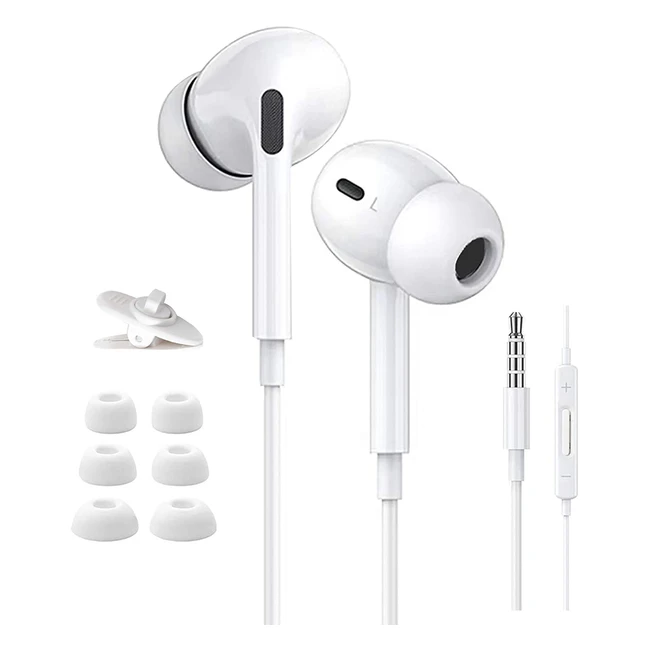 Auricolari in-ear sportivi con microfono e isolamento del rumore per Samsung, Xiaomi, Huawei - Alta qualità del suono