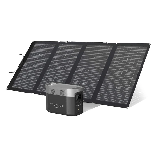 Delta Max 1600220W Solar Panel Power Station - 1612Wh 6x2400W AC Sockets 5000W