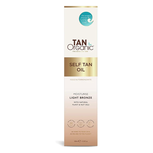 Huile autobronzante TanOrganic bio et vegan 100ml - Teint clatant et naturel