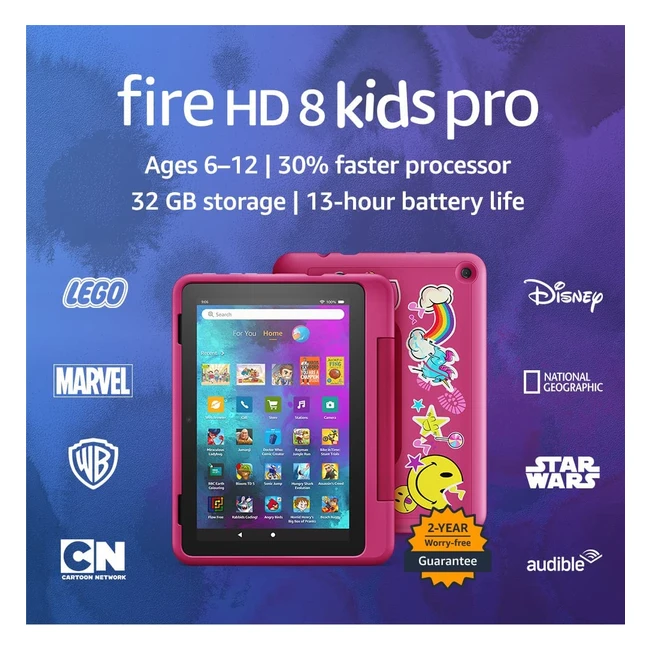 All-New Fire HD 8 Kids Pro Tablet - 8inch HD Display 30 Faster Processor 13-H