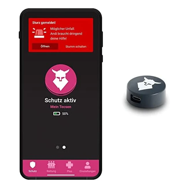 uvex tocsen Crashsensor für Fahrrad-, Ski- und Reithelm - wiederaufladbar, grau, One Size