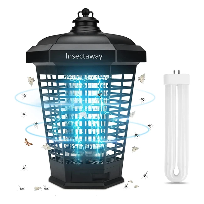 Lampe anti-moustique extérieur 20W - 4200V - Attrape et tue les moustiques et autres insectes volants - Sans produits chimiques