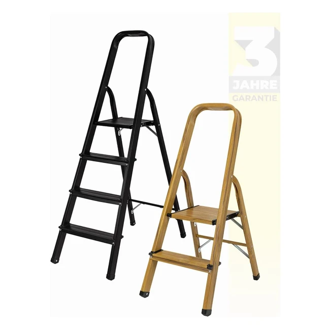 Craftfull Alu-Stehleiter CF133A - Klappleiter mit Ablage - 150 kg - 36 Stufen