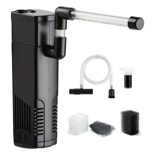 Filtre Intrieur Aquarium Nicrew Jusqu 20L - Double Mdia Filtrant pour Eau