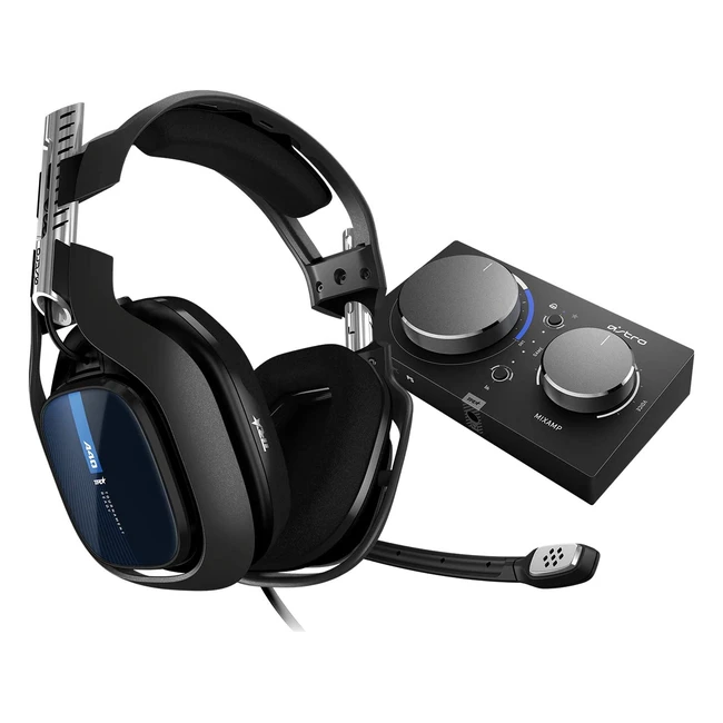 Astro Gaming A40 TR Wired Headset - Dolby Audio, Swappable Mic, GameVoice Balance Control - PS5, PS4, PC, Mac - Black/Blue