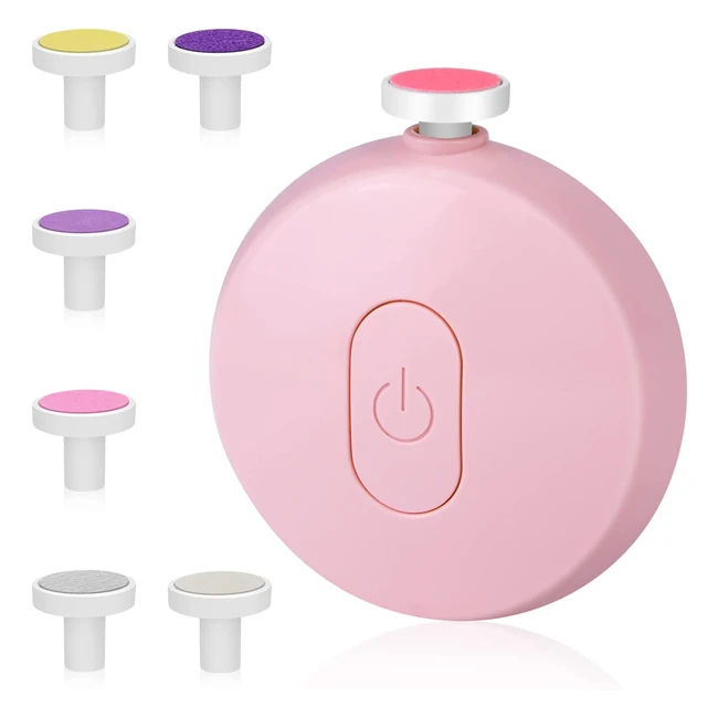 Cortaúñas Eléctrico Vicloon 6 en 1 para Bebés - Silencioso y Seguro - Cuidado del Recién Nacido - Rosa