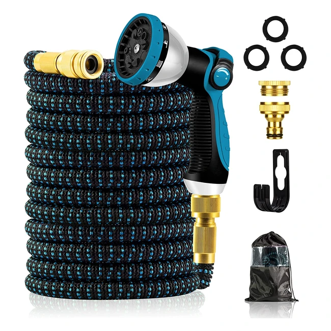 Magic Expandable Garden Hose 50ft - 3X Expanding Flexible Hosepipe with 10 Spray Patterns